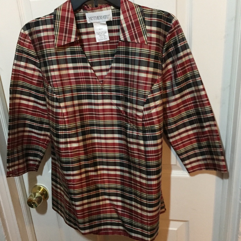 EUC Motherhood maternity 100% silk blouse. Size M